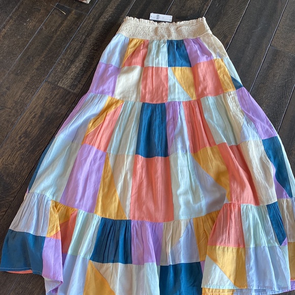 Anthropologie Colorful Patchwork Maxi Skirt - Picture 4 of 7